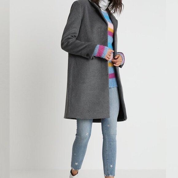 Selected Femme Wool Blend Coat Grey –XS - Picture 2 of 16